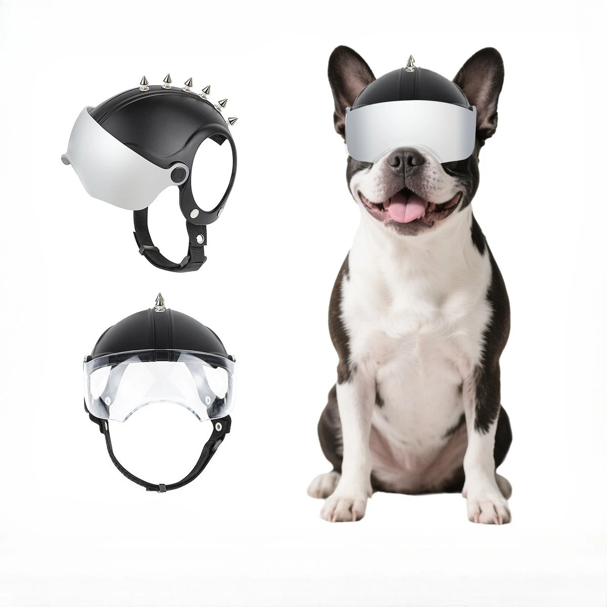 Motorcycle Gear For Dogs - 2-in-1 Dog Motorcycle Helmet & Goggles,