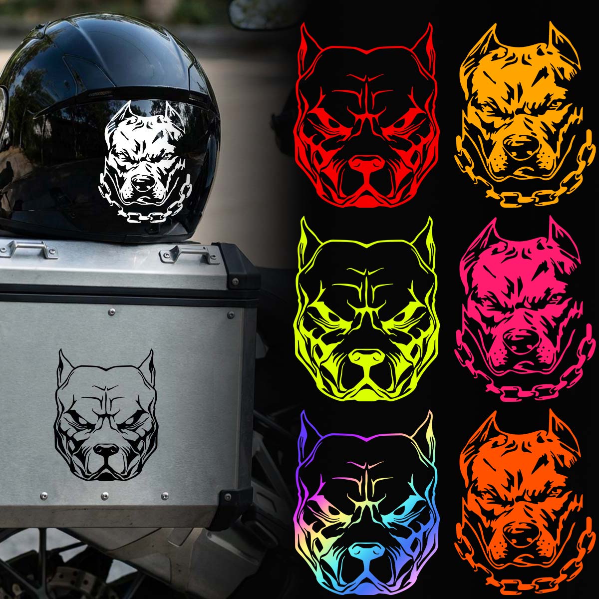 2PCS/SET Multicolor Pitbull Do - Motorcycle Gear For Dogs 评论和价格