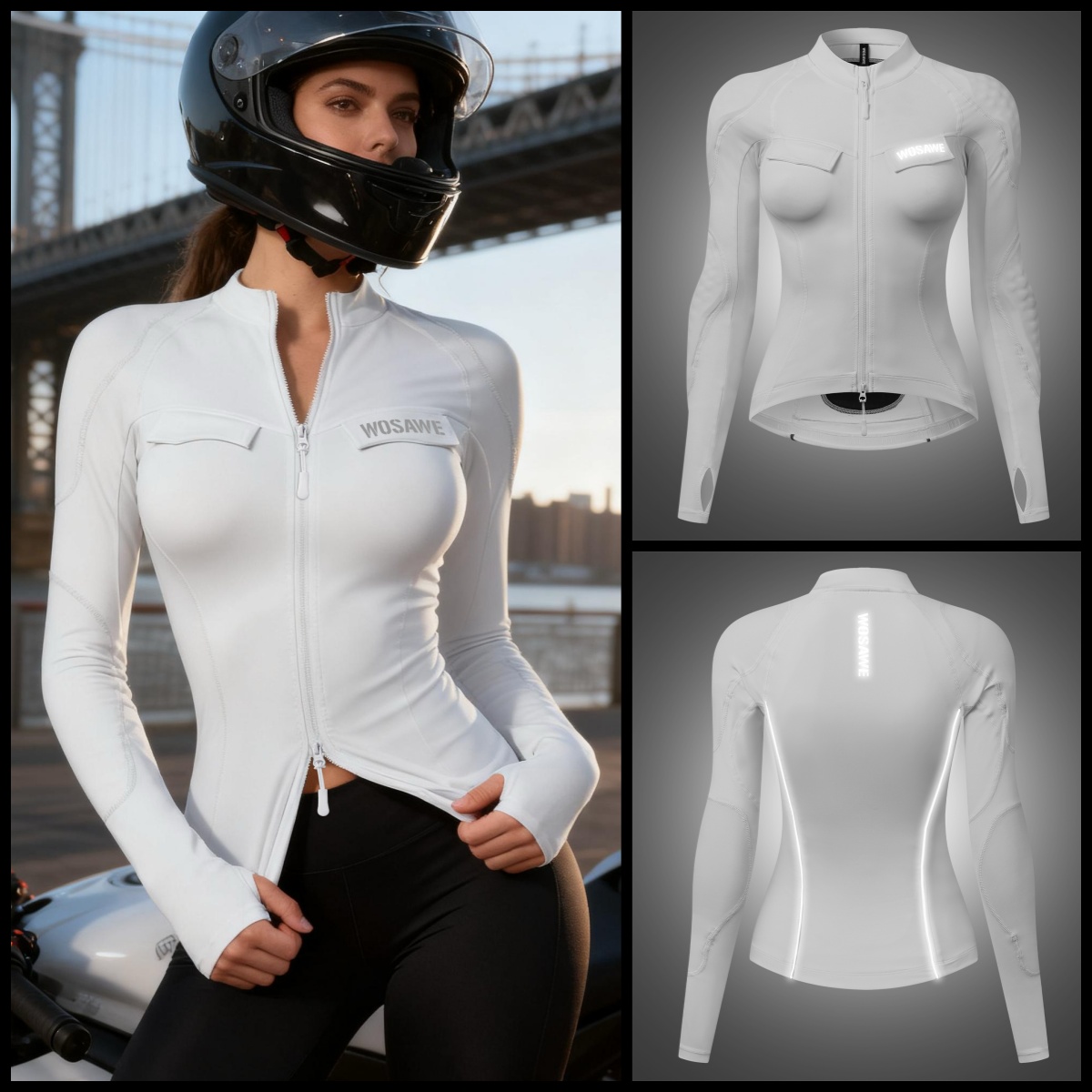 WOSAWE Women Motorcycle Jacket - Motorcycle Gear Jacket Women 评论和价格