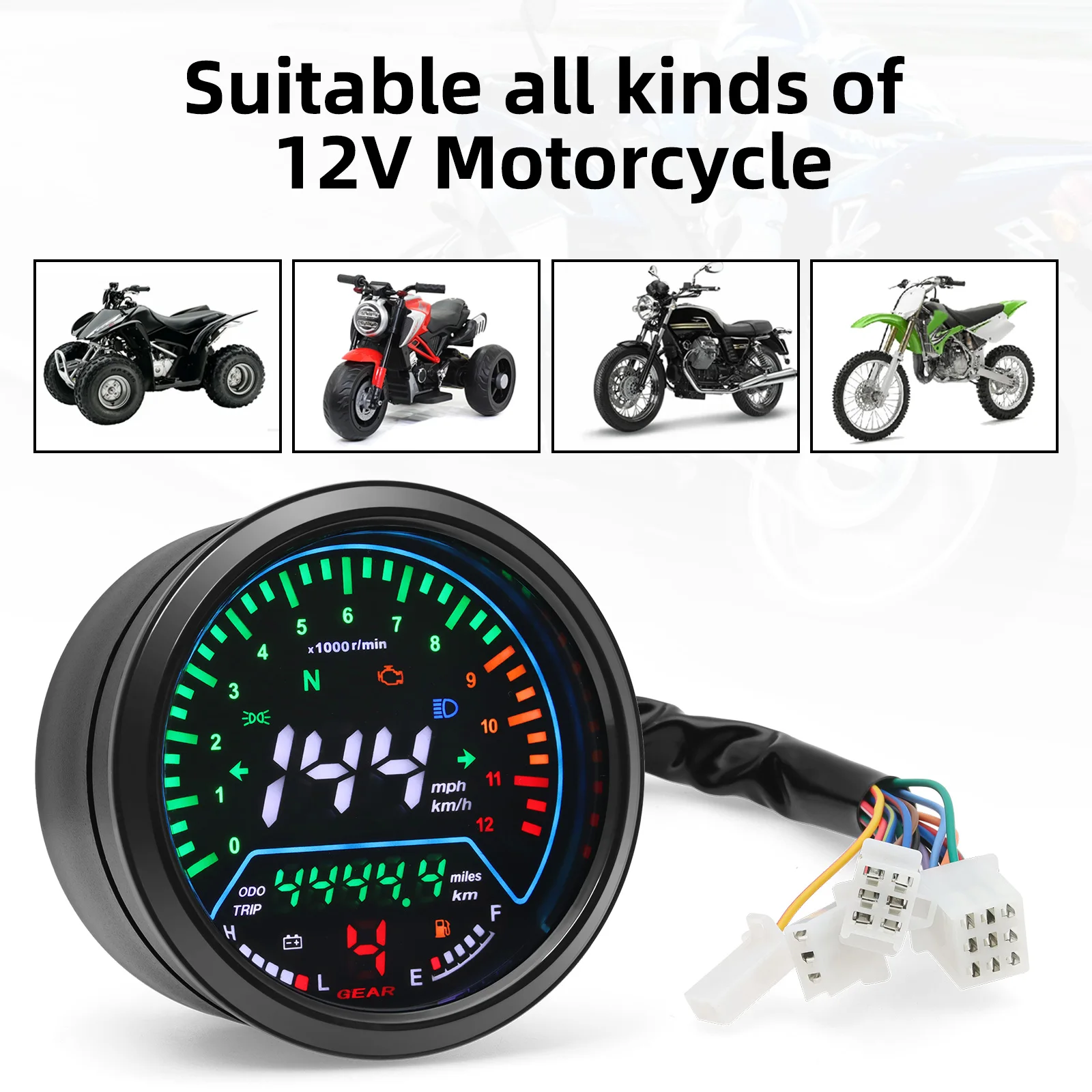 Universal Motorcycle Speedomet - Motorcycle Gear Selector 评论和价格
