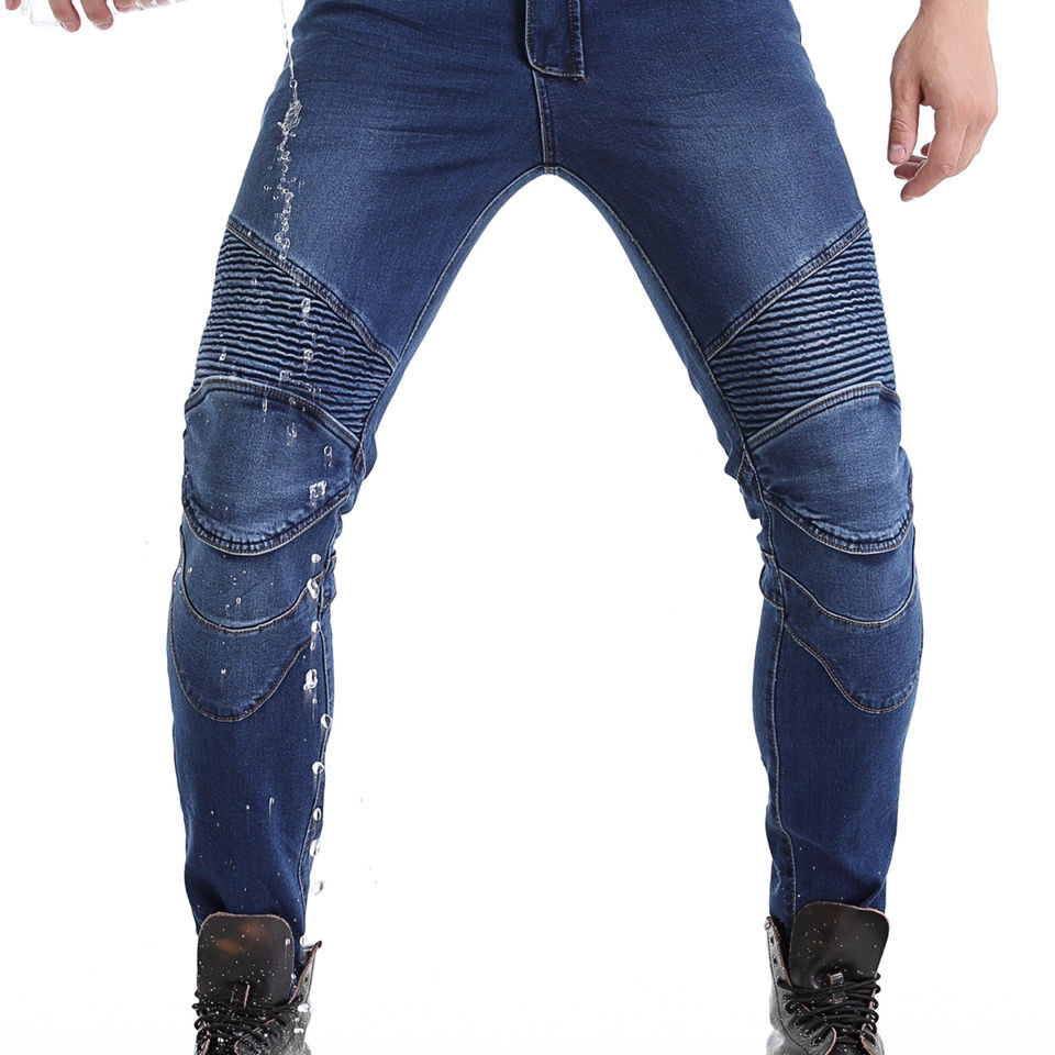 Men Jeans Embroidery Motorcycl - Motorcycle Gear Testing 评论和价格