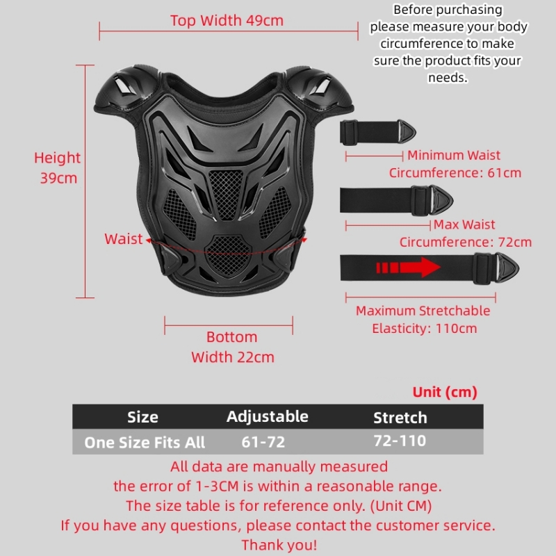 Kids Motorcycle Armor Vest 5Pc - Chest Protector Armor 评论和价格