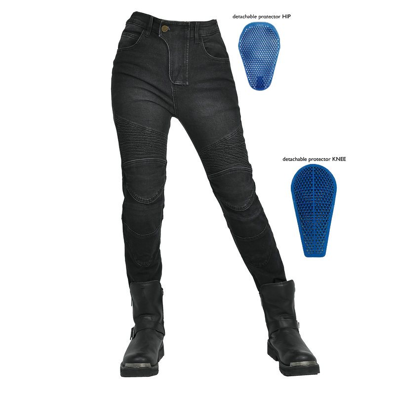 Women Jeans Embroidery Motorcy - Motorcycle Gear Testing 评论和价格