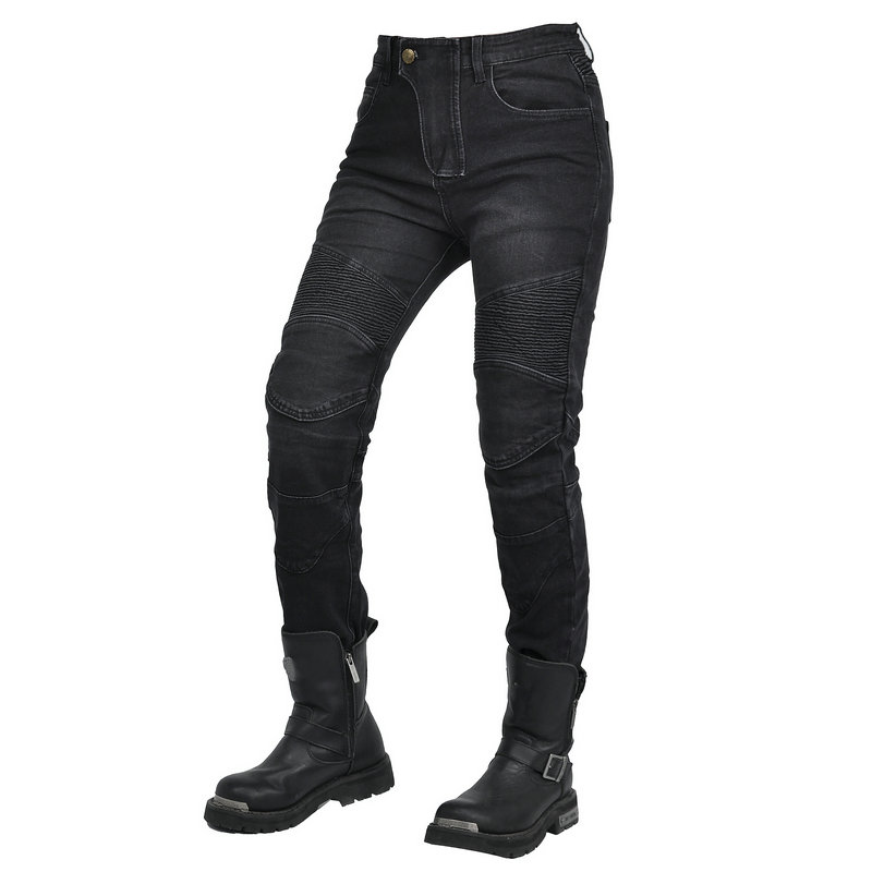 Women Jeans Embroidery Motorcy - Motorcycle Gear Testing 评论和价格