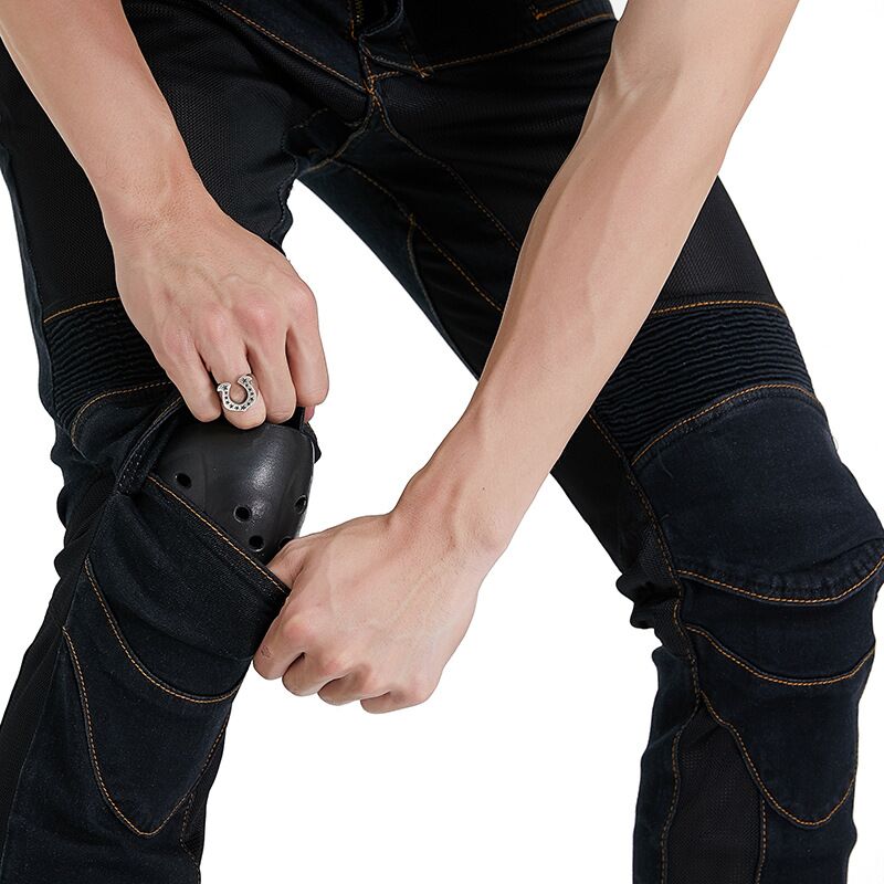 Men Jeans Embroidery Motorcycl - Motorcycle Gear Testing 评论和价格