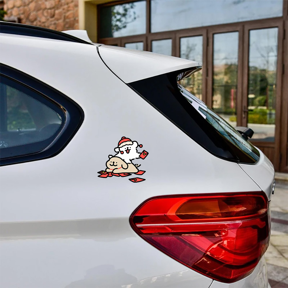 Cartoon Puppy Maltese Car Stic - Motorcycle Gear For Dogs 评论和价格